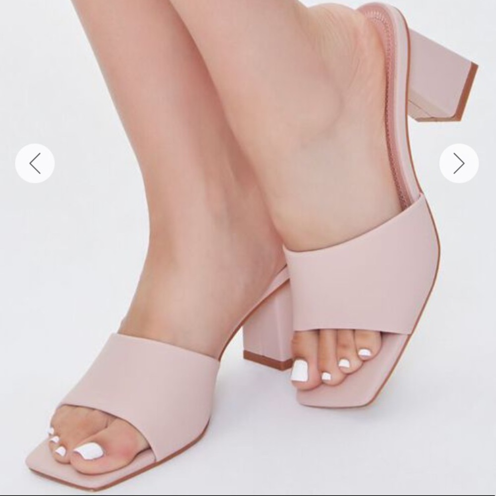 Blush Block Heels